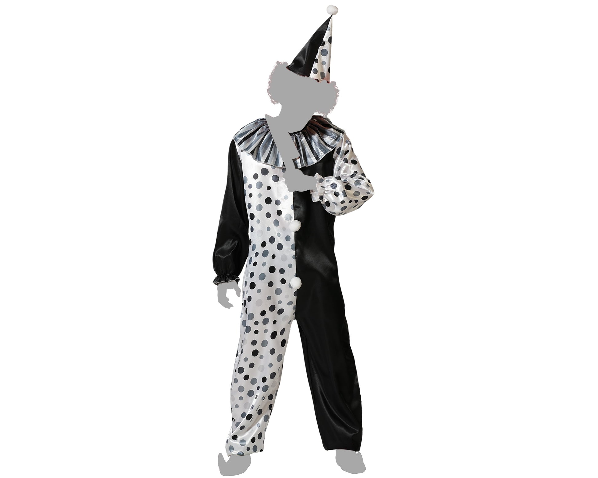 DÉGUISEMENT CLOWN HALLOWEEN GRIS XS-S