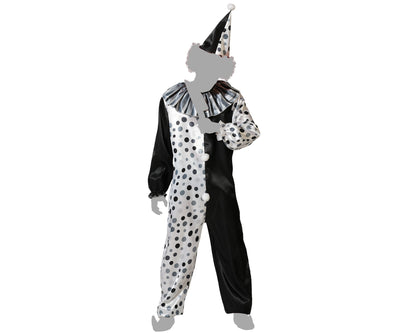 DÉGUISEMENT CLOWN HALLOWEEN GRIS XS-S