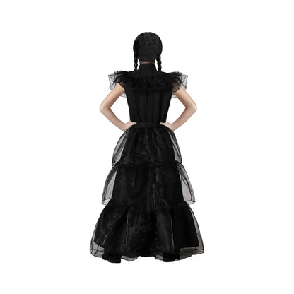 Costume ''Mercredi Addams Wednesday'' Noir - 3-4 ans