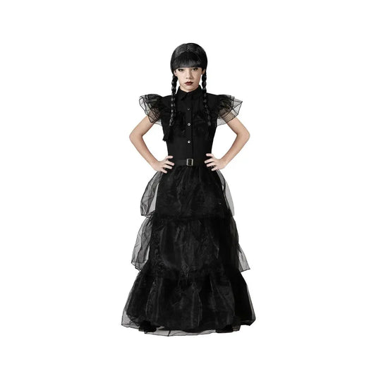 Costume ''Mercredi Addams Wednesday'' Noir - 7-9 ans