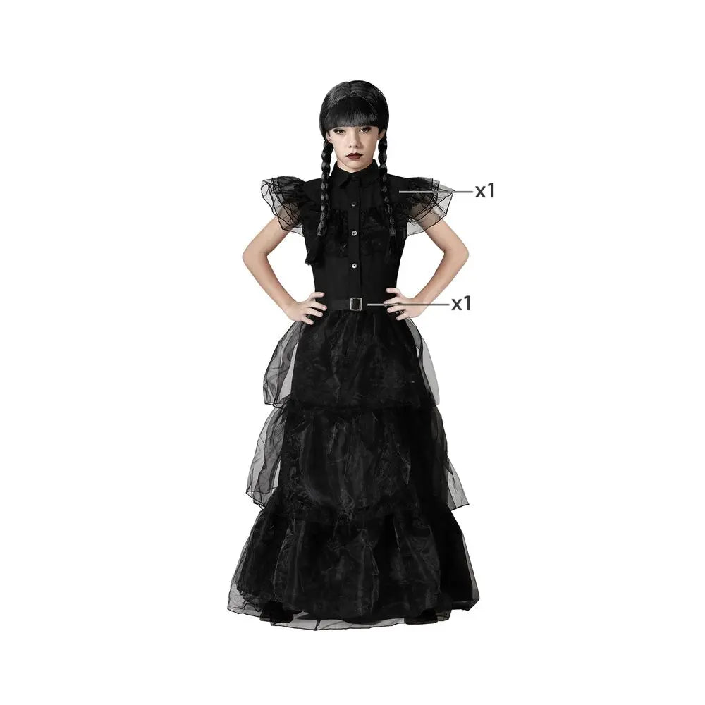 Costume ''Mercredi Addams Wednesday'' Noir - 7-9 ans
