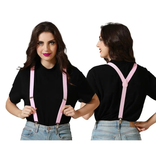 Paire de Bretelles Rose Clair Fines