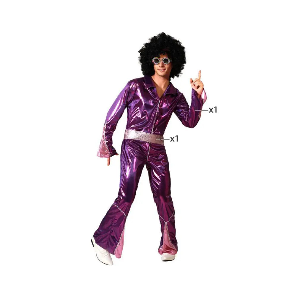 Costume Homme Disco Fushcia - M/L