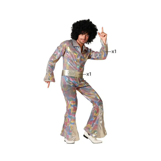 Costume Homme Disco Multicolore - XL