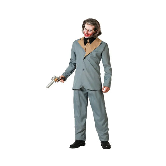 Costume Clown Halloween Gris - XXL