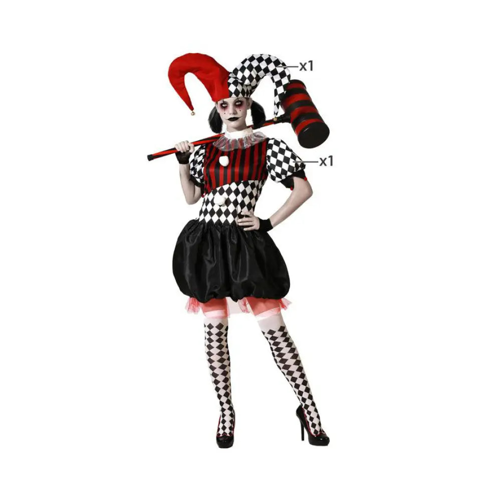 Costume Arlequin Halloween Noir & Blanc - XS/S