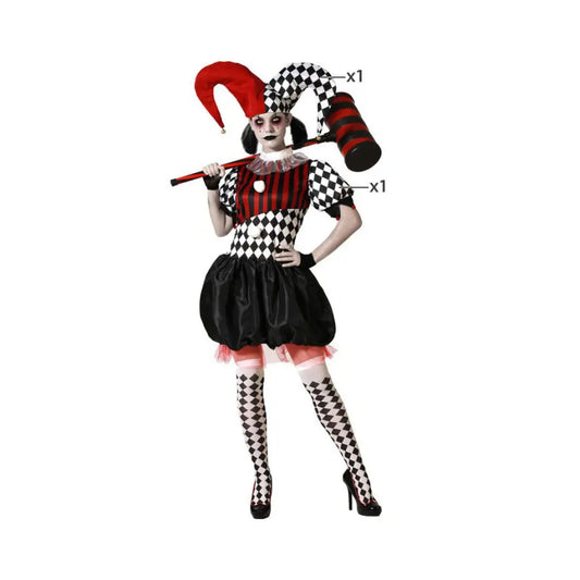 Costume Arlequin Halloween Noir & Blanc - M/L
