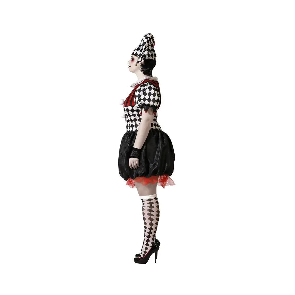 Costume Arlequin Halloween Noir & Blanc - XL