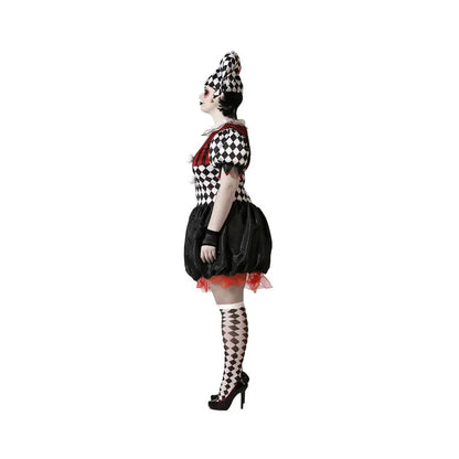 Costume Arlequin Halloween Noir & Blanc - XXL