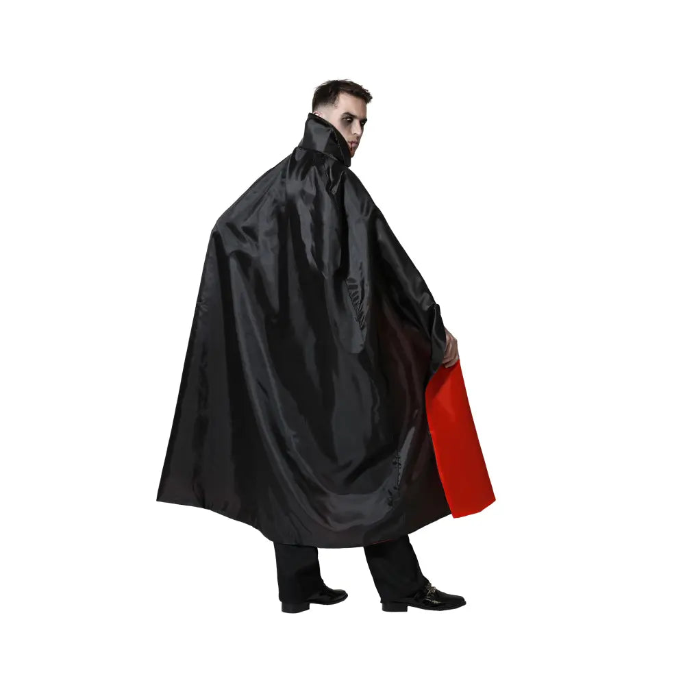 Cape avec Col Vampire - Noir et Rouge - 143 cm