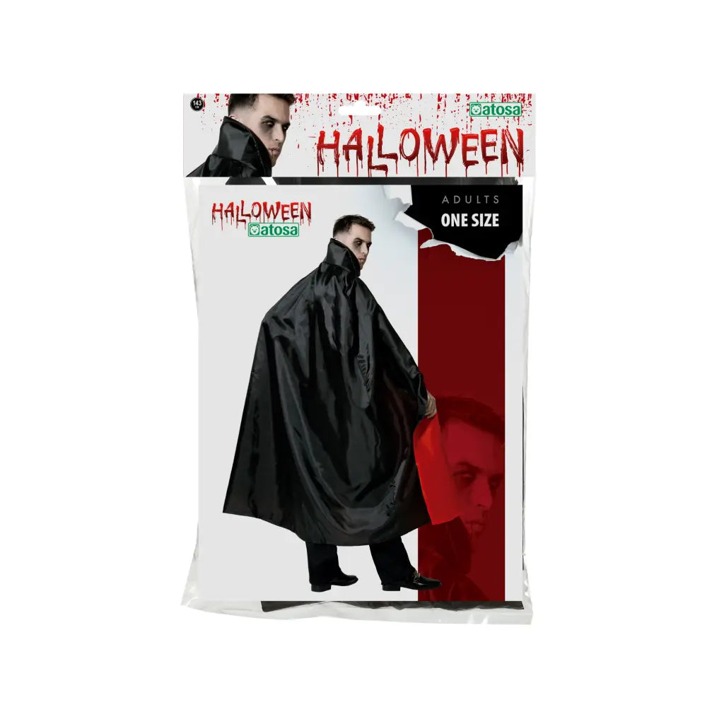 Cape avec Col Vampire - Noir et Rouge - 143 cm