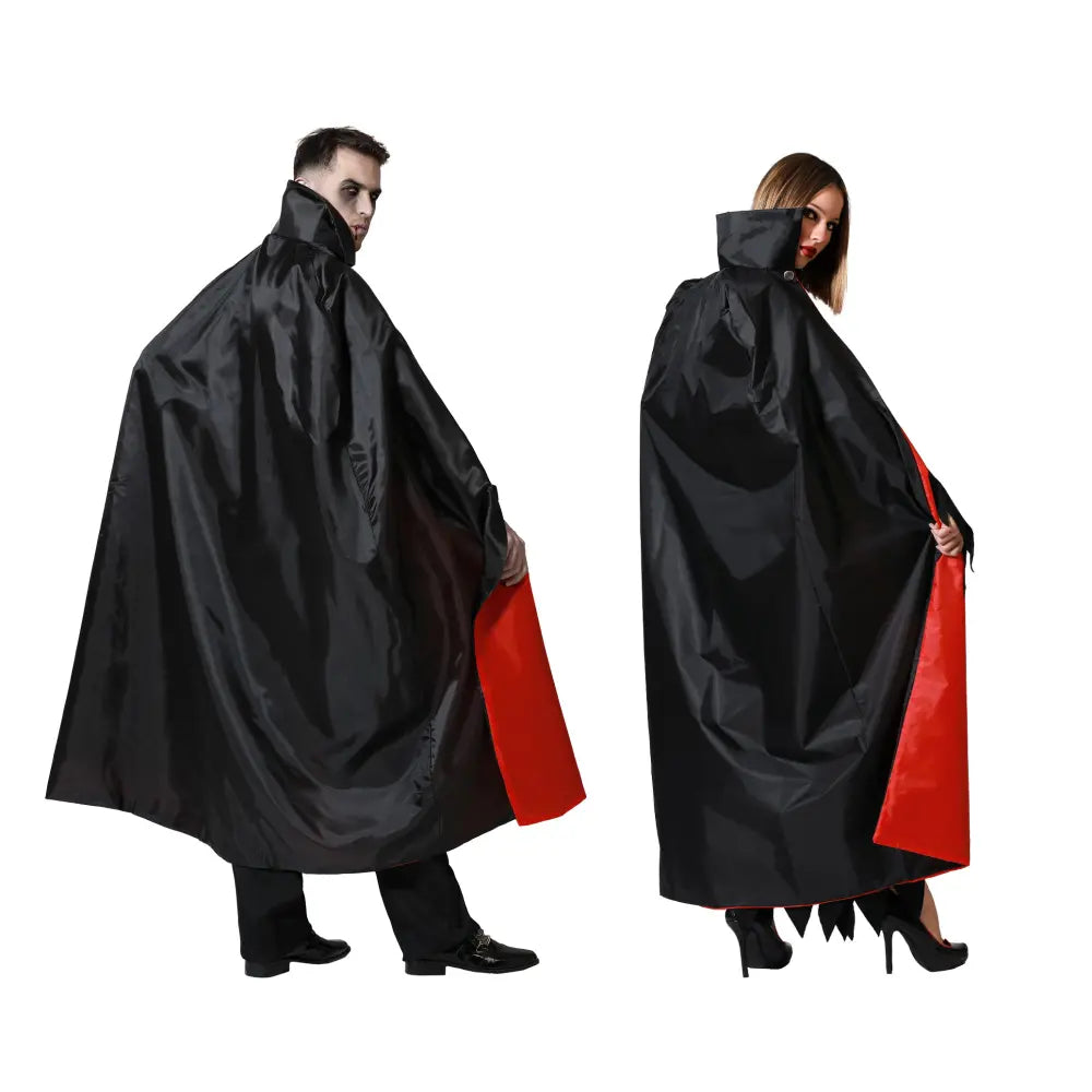 Cape avec Col Vampire - Noir et Rouge - 143 cm