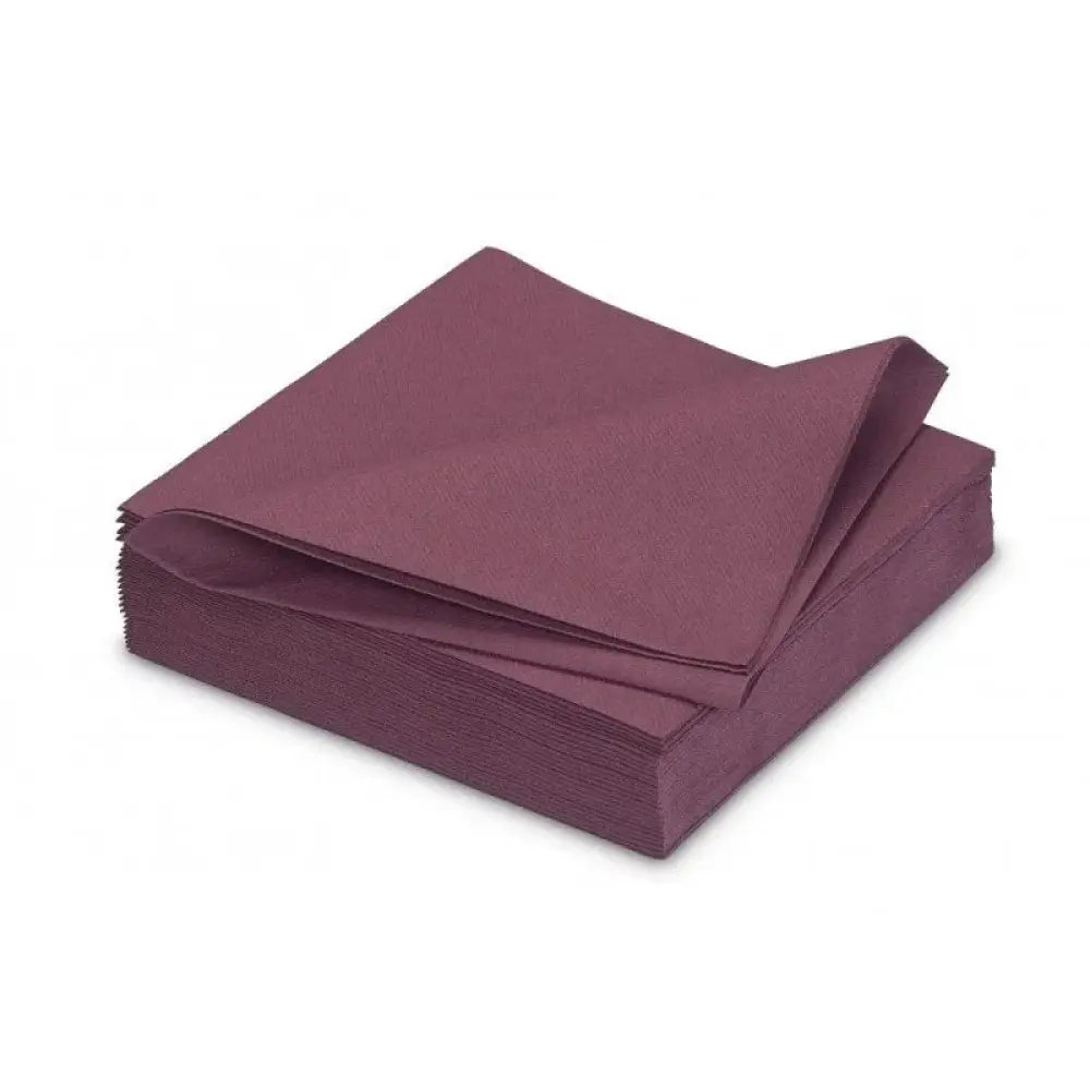 25 Serviettes Airlaid ''Gala'' 40x40cm - Prune