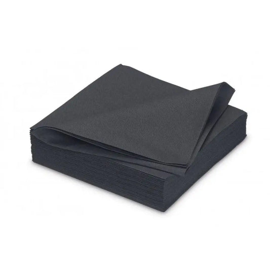 25 Serviettes Airlaid ''Gala'' 40x40cm - Noir