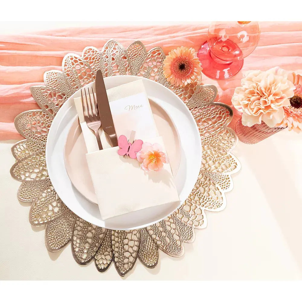 25 Serviettes Gala Champagne - 40 x 40 cm