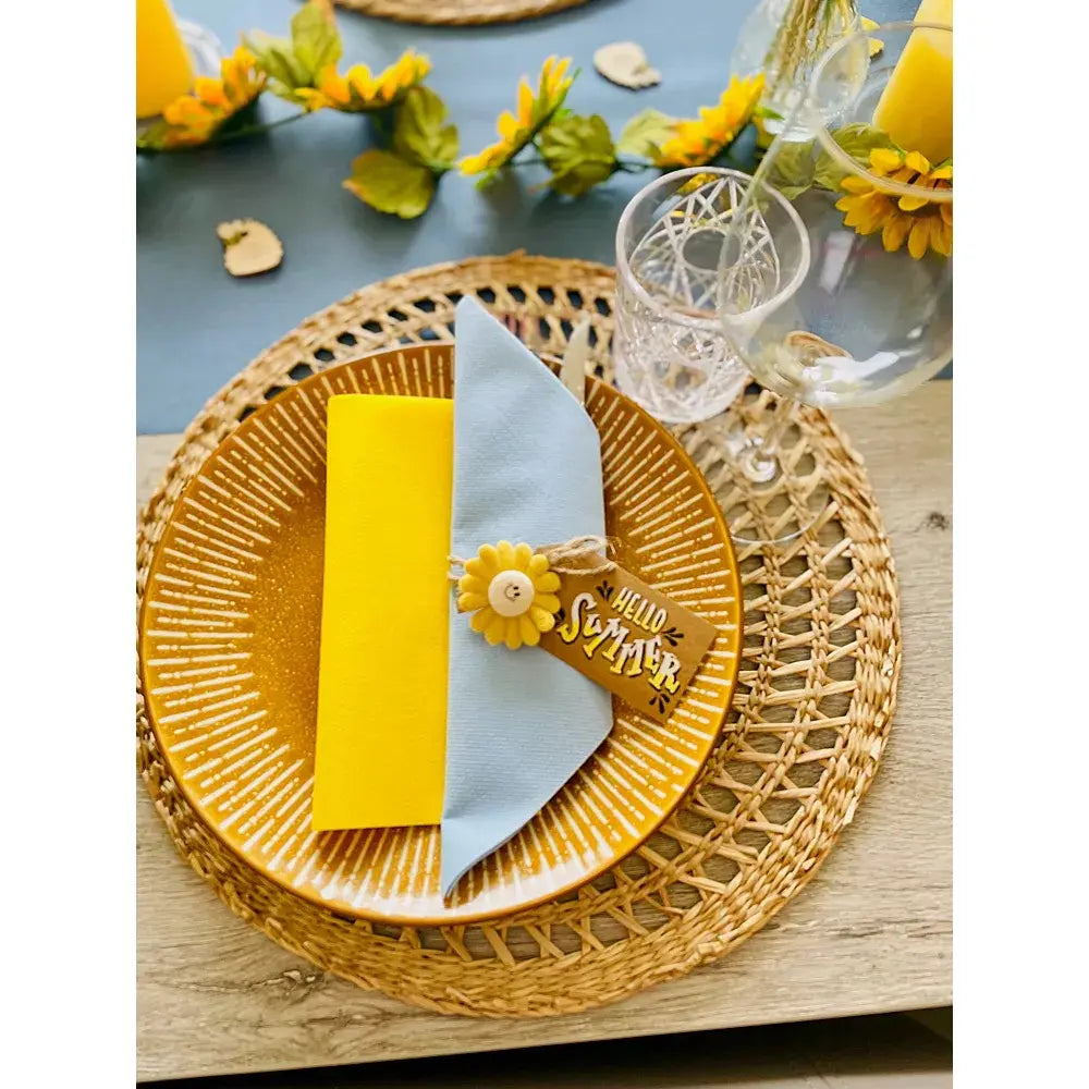 25 Serviettes Gala Citrus Yellow - 40 x 40 cm