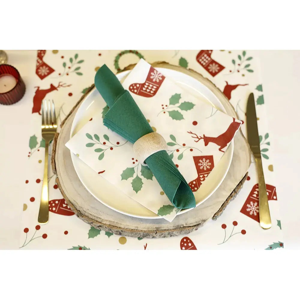 25 Serviettes Gala Dark Green - 40 x 40 cm