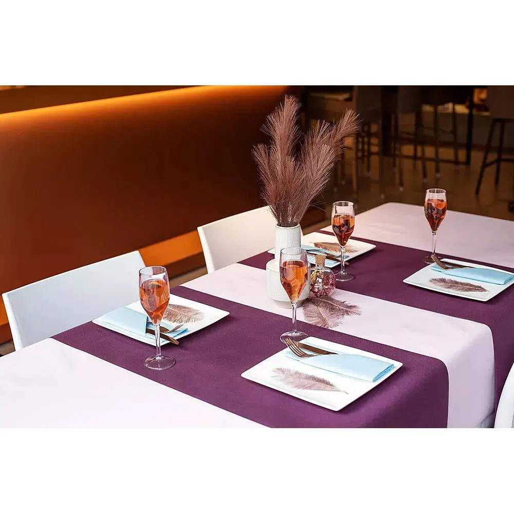 Chemin de table Aubergine - 6 m x 40 cm
