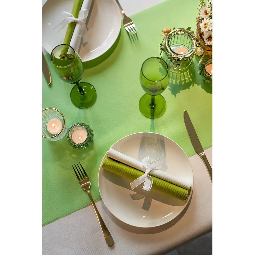 Chemin de table Gala Spring Green - 6 m x 40 cm