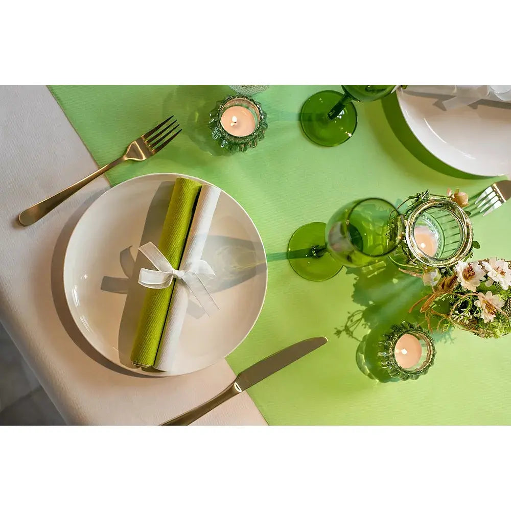 Chemin de table Gala Spring Green - 6 m x 40 cm