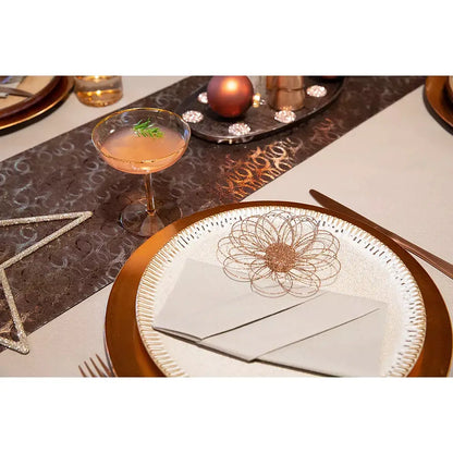 Nappe Gala Taupe - 6 m x 120 cm