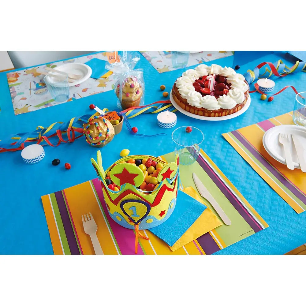 Nappe Fiesta Azur - 10 m x 120 cm