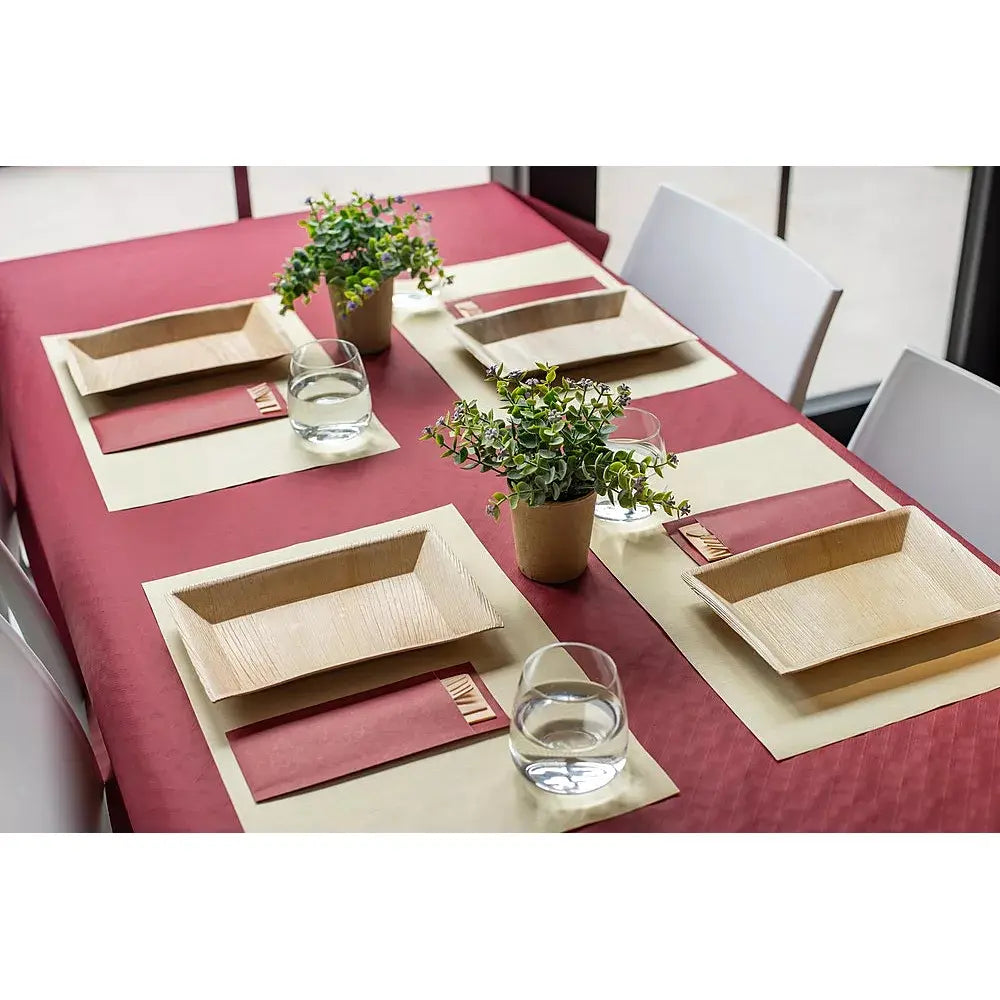 Nappe Fiesta Bordeaux - 10 m x 120 cm