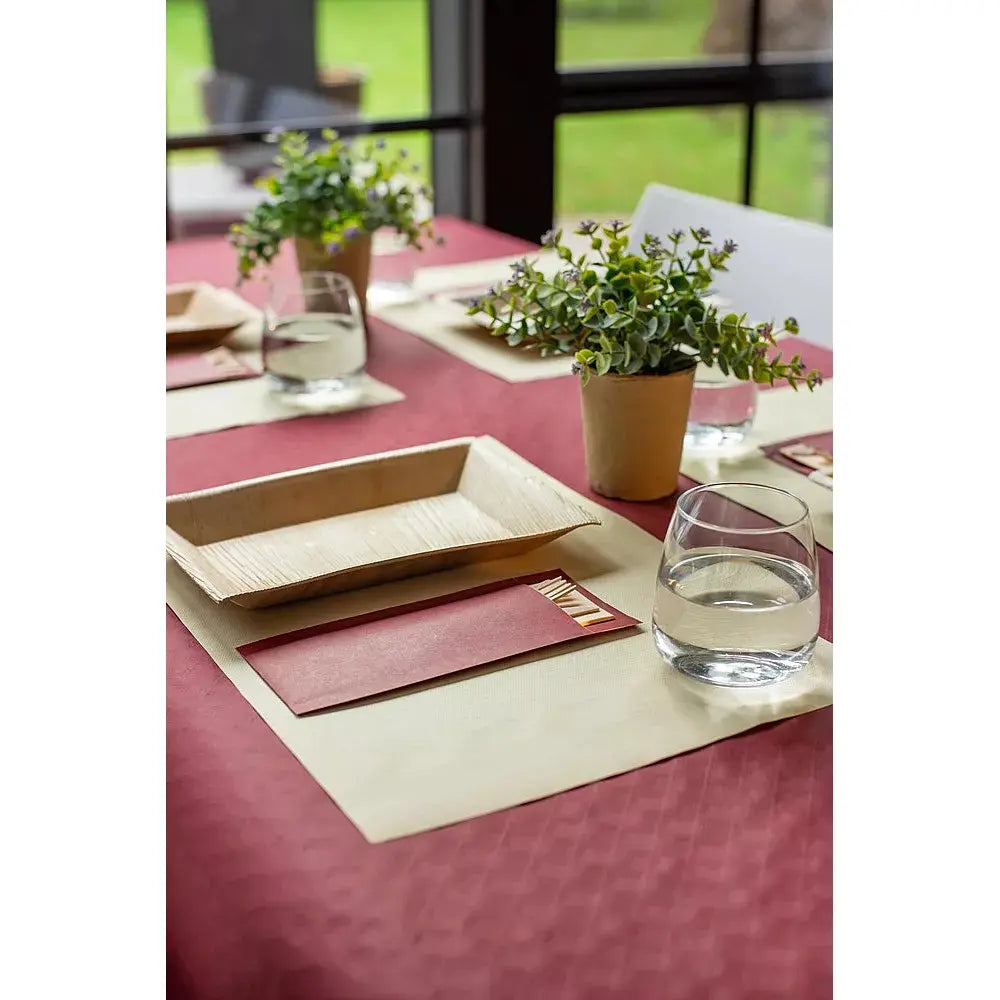 Nappe Fiesta Bordeaux - 10 m x 120 cm