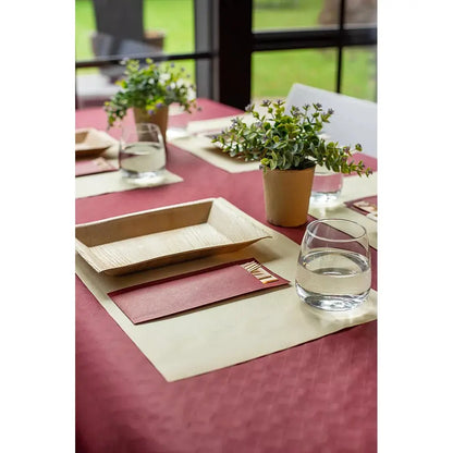 Nappe Fiesta Bordeaux - 10 m x 120 cm