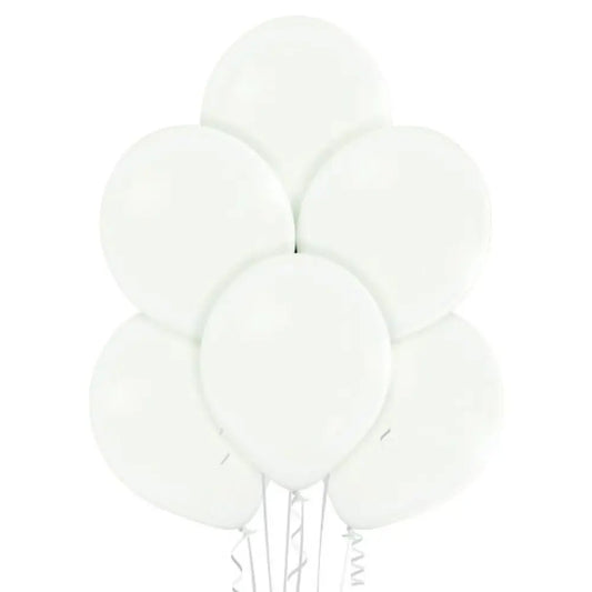 8 Ballons Premium 30cm - Blanc Pastel