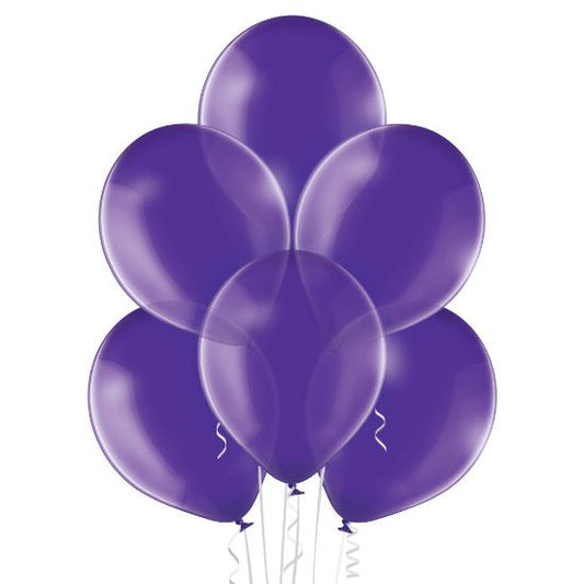 25 Ballons 12cm - Quartz Purple Transparent