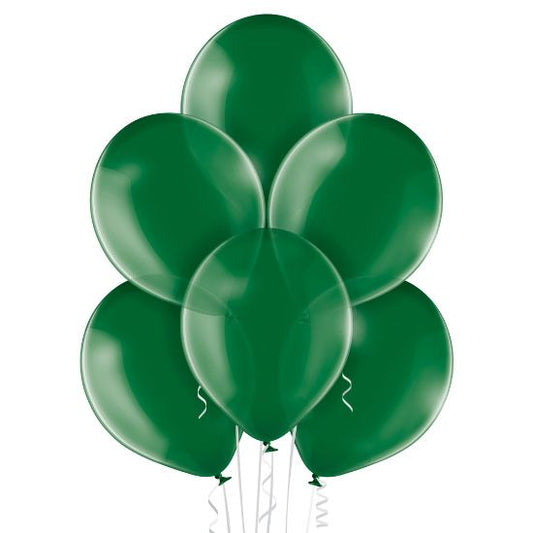 8 Ballons Premium 30cm - Green Transparent