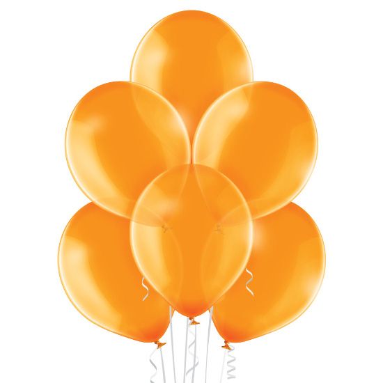 8 Ballons Premium 30cm - Orange Transparent