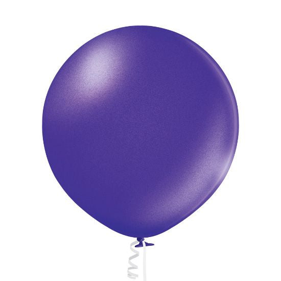 1 Jumbo Ballon 60cm - Purple Metallic