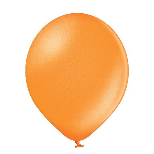 25 Ballons 12cm - Bright Orange Metallic