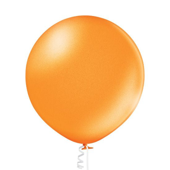 1 Jumbo Ballon 60cm - Bright Orange Metallic