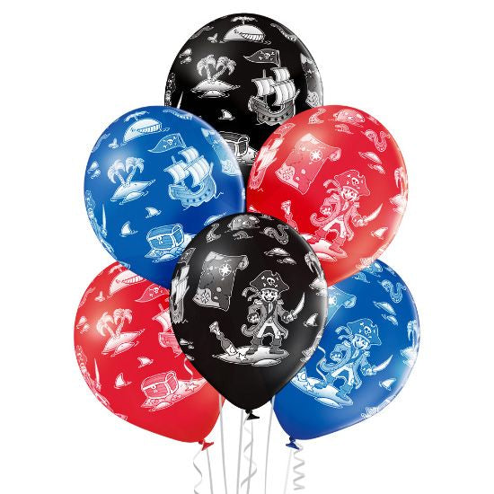 6 Ballons 30cm - Pirate