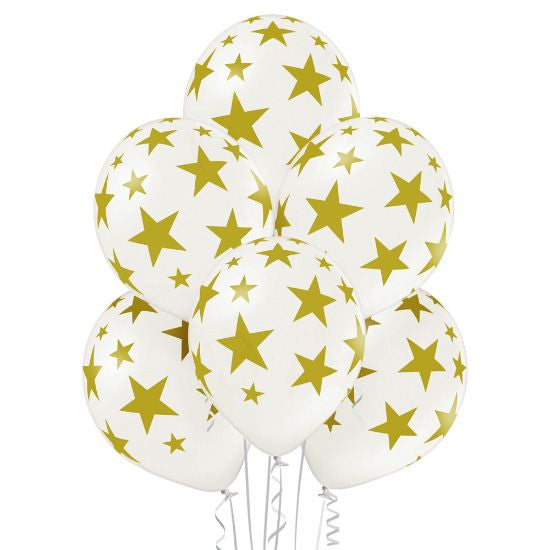 6 Ballons 30cm - Stars Pastel