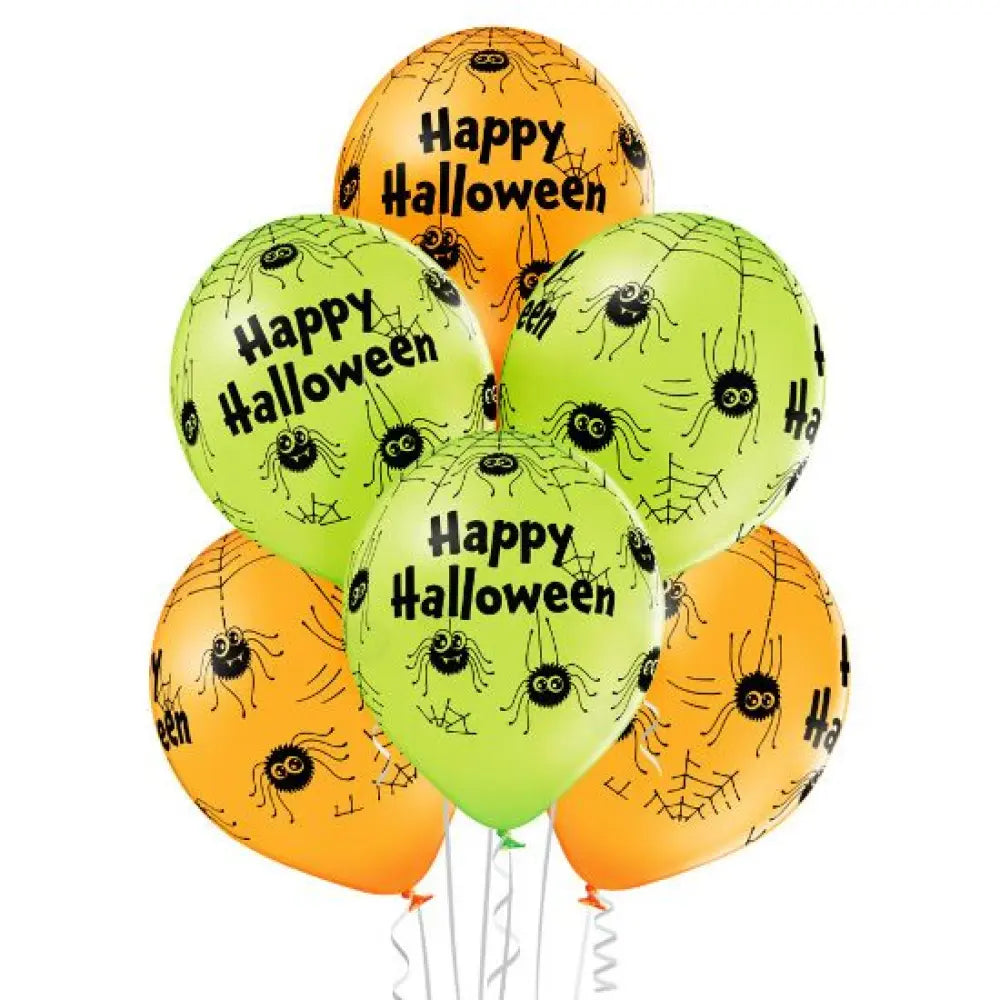 6 Ballons 30cm - Halloween Spider