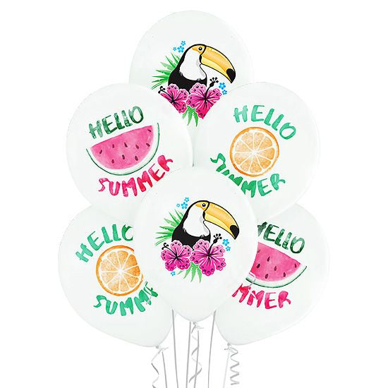 6 Ballons 30cm - Hello Summer