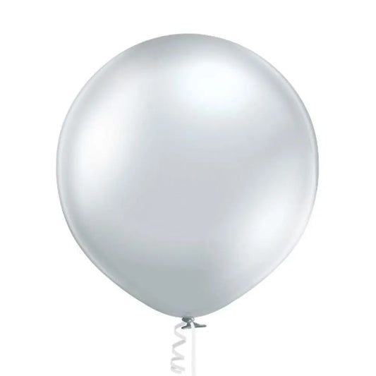 1 Jumbo Ballon 60cm - Silver Glossy