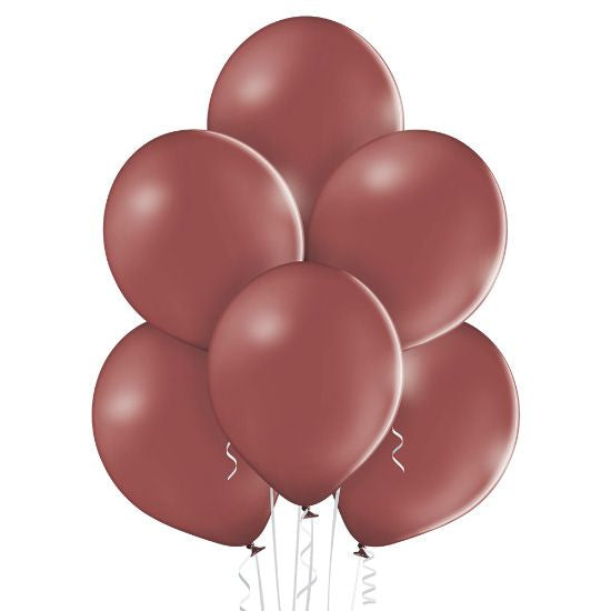 8 Ballons Premium 30cm - Brown Burlwood Pastel