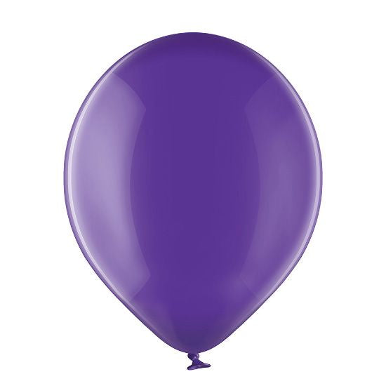 25 Ballons 12cm - Quartz Purple Transparent