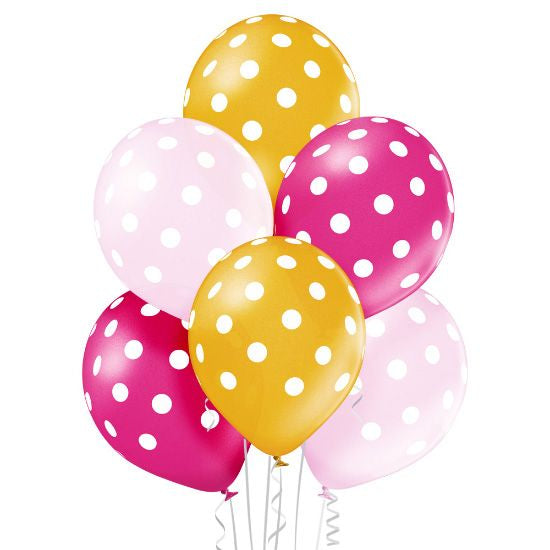 6 Ballons 30cm - Polka Dots Girl