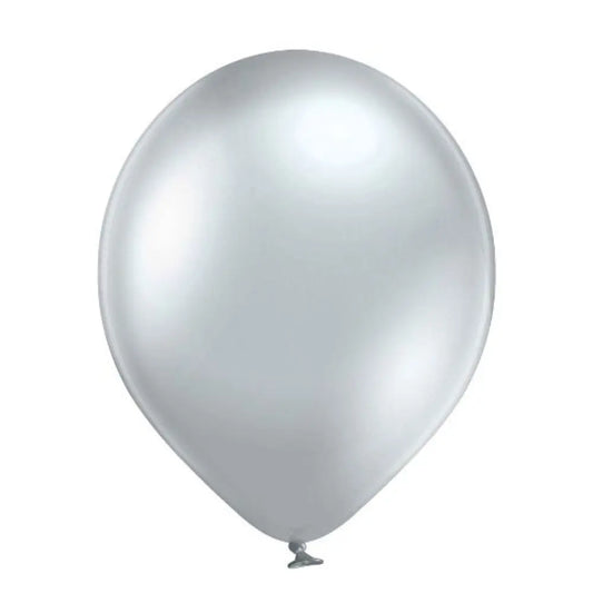 25 Ballons 12cm - Silver Glossy