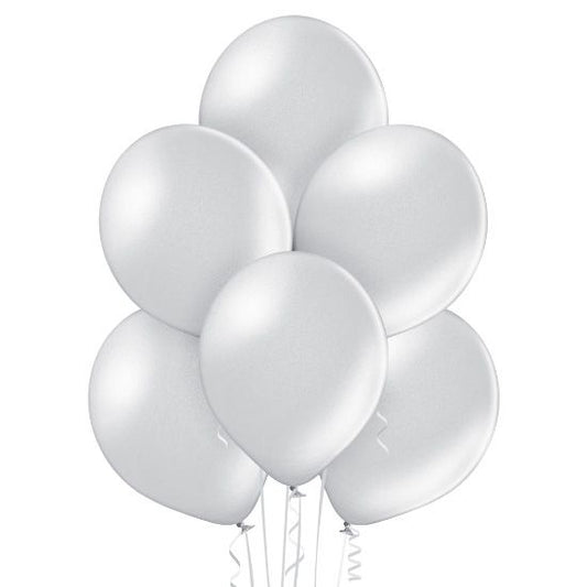 50 Ballons 30cm - Silver Metallic