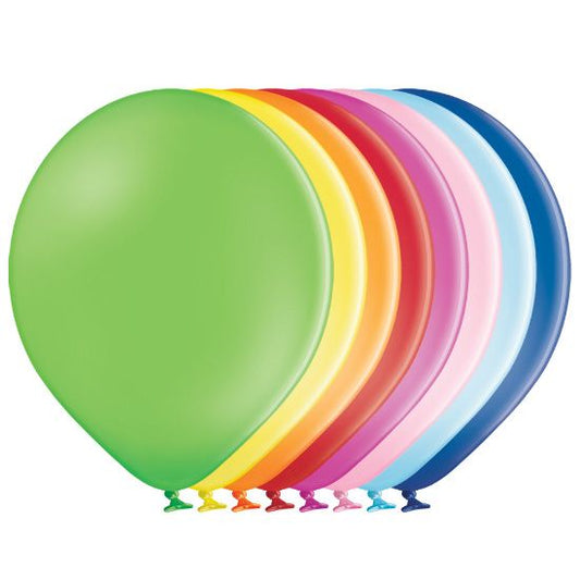 100 Ballons 30cm - Assortis 8 couleurs