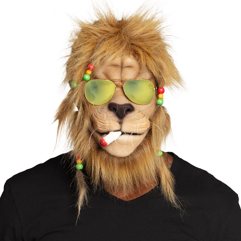 Masque visage Rasta lion