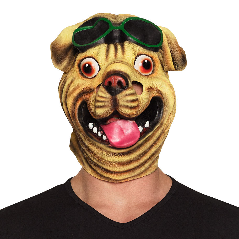 Masque visage latex Bouledogue