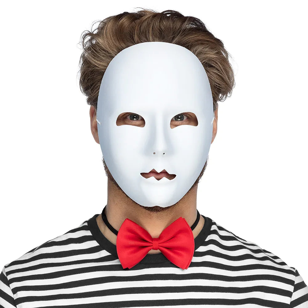 Pc. Masque visage Mime blanc